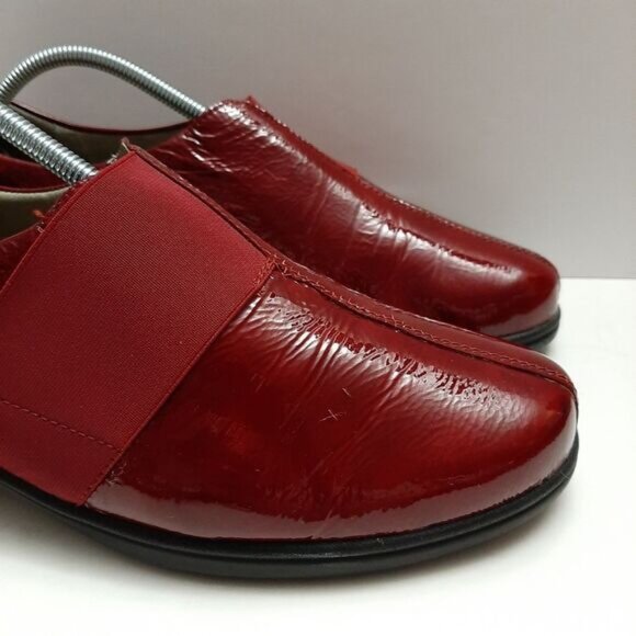 WALDLÄUFER Low Wedge Loafers Red Patent Leather Shoes Sz US 10 - Picture 4 of 16